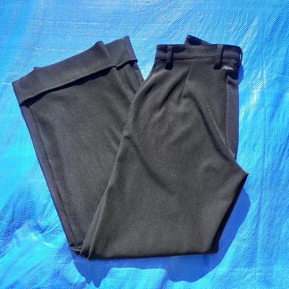 Stretchy Highrise Black Wide Leg Pant Vintage GUESS Canada made 27 Black - Picture 8 of 9